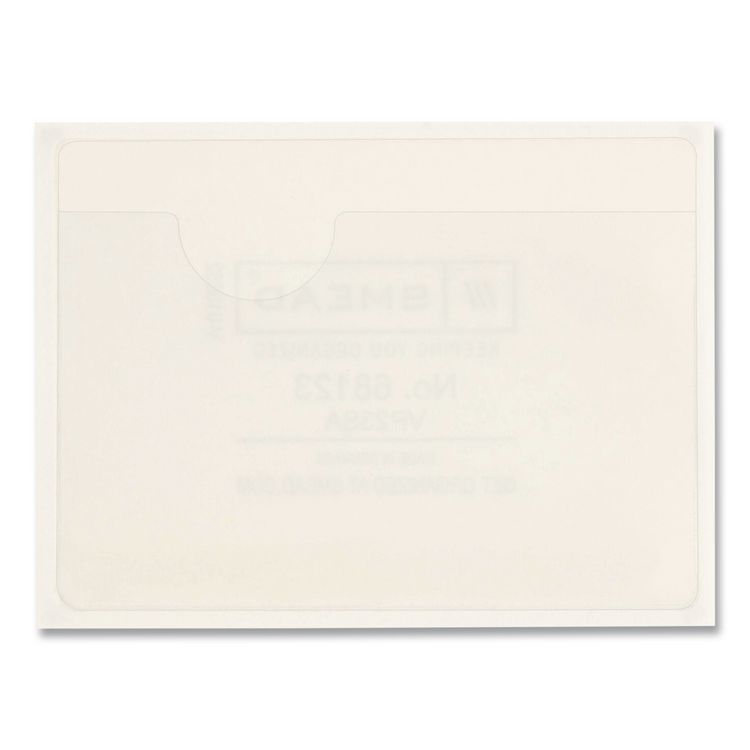 Smead Self-Adhesive Poly Pockets, Top Load, 4.06 x 3, Clear, 100/Box (SMD68123)