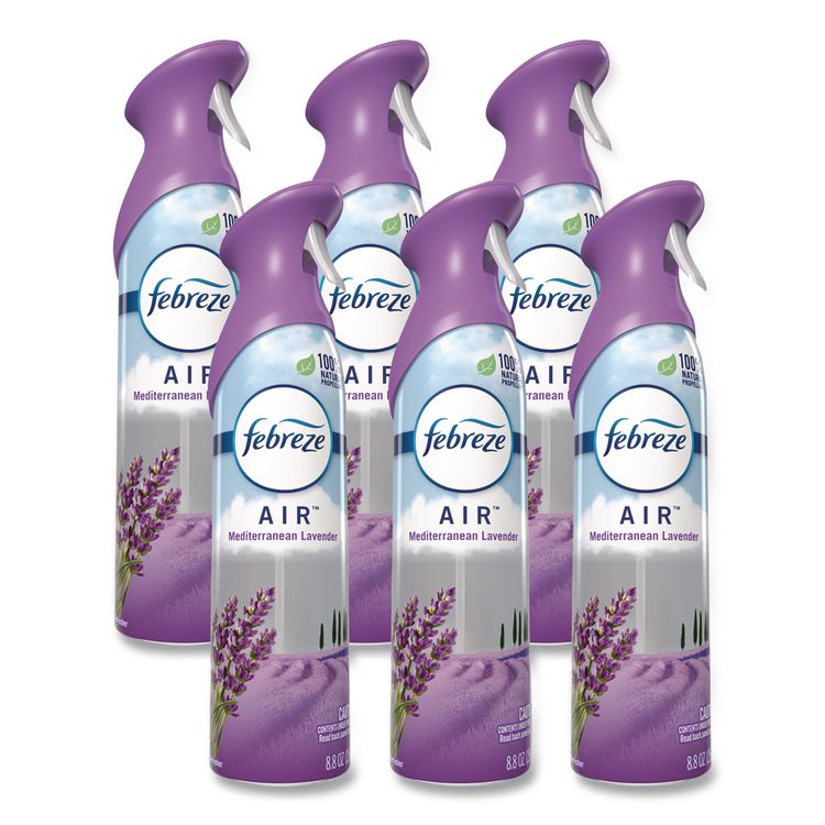 Febreze AIR, Mediterranean Lavender, 8.8 oz Aerosol Spray, 6/Carton (PGC96264)