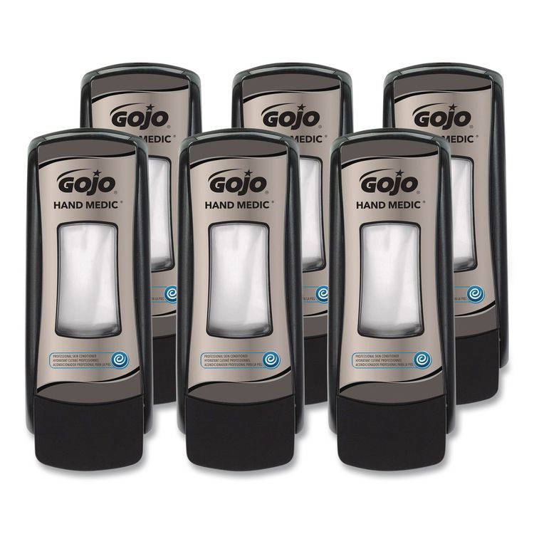 GOJO HAND MEDIC ADX-7 Dispenser, 685 mL Refills, 3.94 x 3.67 x 9.79, Black, 6/Carton (GOJ878206CT)