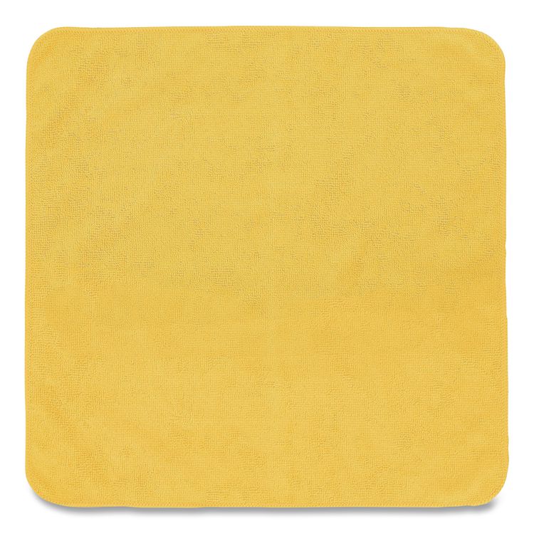 Rubbermaid Commercial Microfiber Cleaning Cloths, 16 x 16, Yellow, 24/Pack (RCP1820584)
