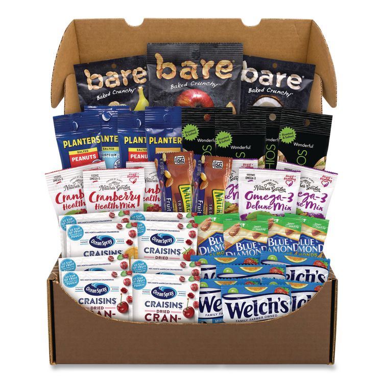 Snack Box Pros Fruits and Nuts Snack Box, 37 Assorted Snacks/Box (GRR70000155)