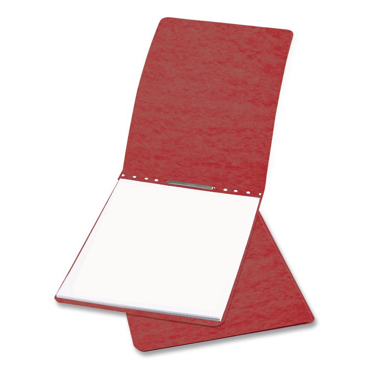 ACCO PRESSTEX Report Cover with Tyvek Reinforced Hinge, Top Bound, Two-Piece Prong Fastener, 2" Capacity, 8.5 x 11, Red/Red (ACC17028)
