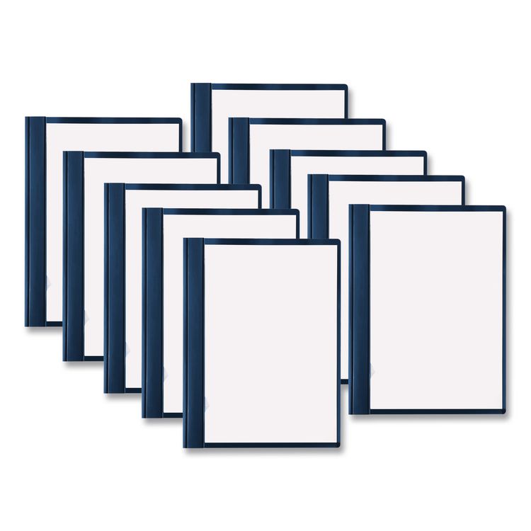 ACCO Clear Front Vinyl Report Cover, Prong Fastener, 0.5" Capacity, 8.5 x 11, Clear/Blue (ACC26102)