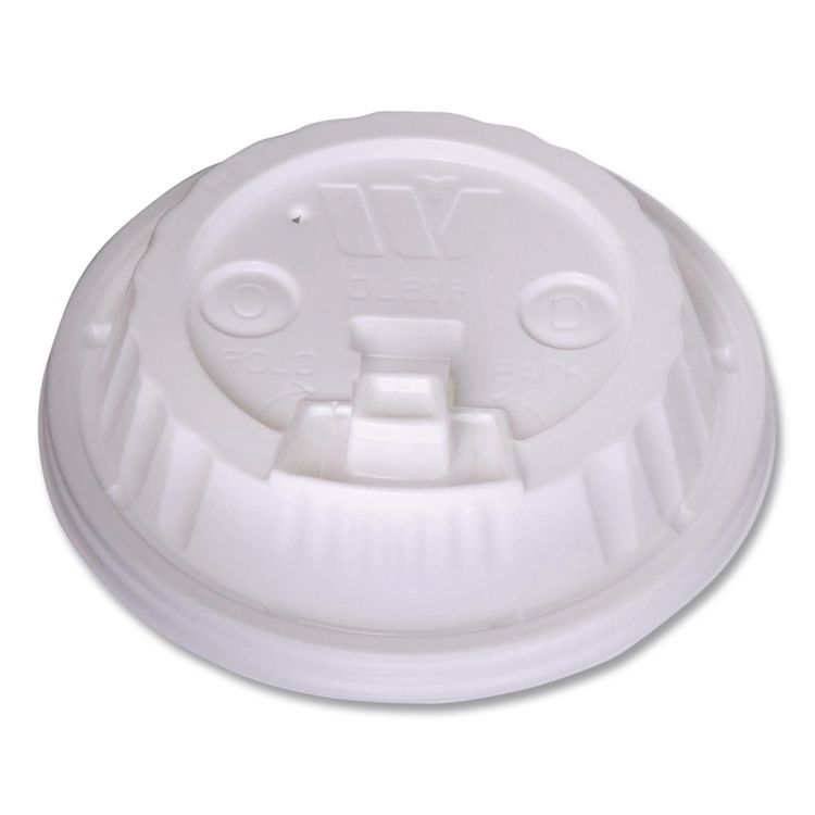 WINCUP CORPORATION Plastic Lids for Foam Cups and Bowls, Dome, Fits 12 oz to 24 oz Hot Cups, White, 1,000/Carton (WCP222061)