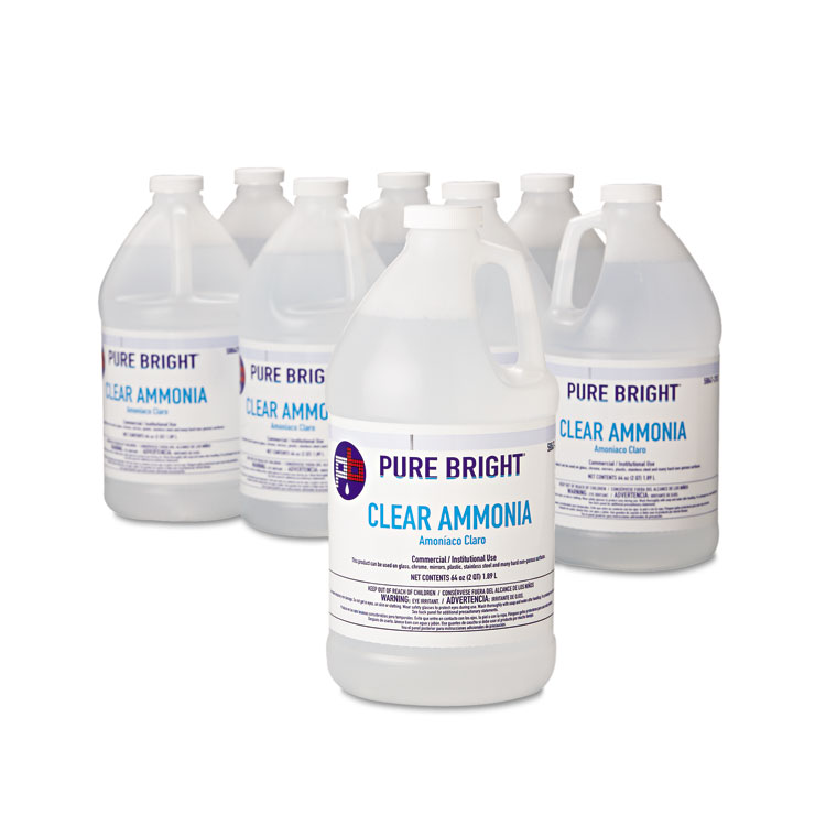 Pure Bright Clear Ammonia, 64 oz Bottle, 8/Carton (KIK19703575033)