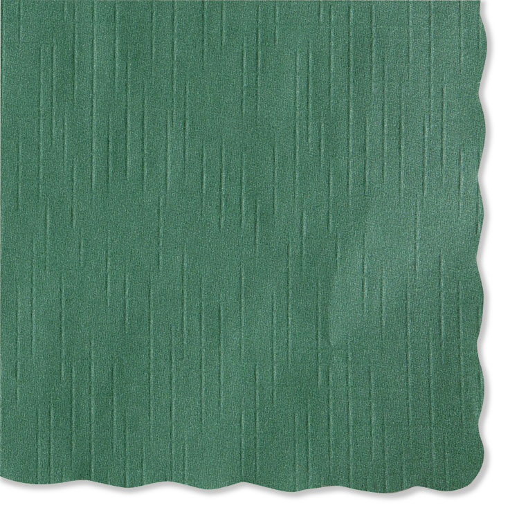 Hoffmaster Solid Color Scalloped Edge Placemats, 9.5 x 13.5, Hunter Green, 1,000/Carton (HFM310528)
