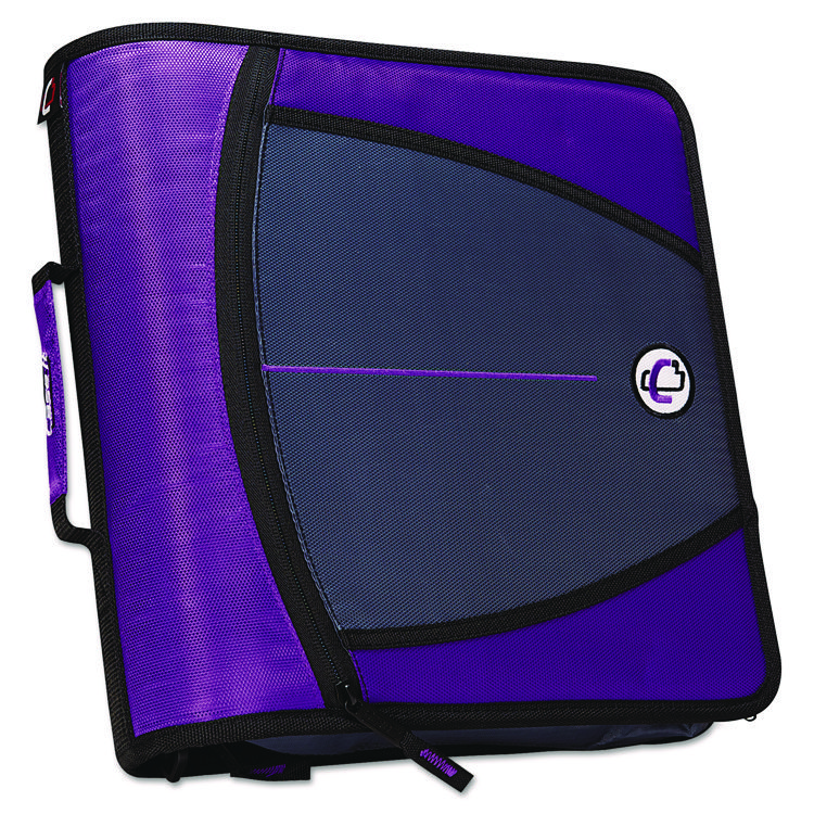 Case it Large Capacity Zipper Binder, 3 Rings, 3" Capacity, 11 x 8.5, Purple (CAED145PP)
