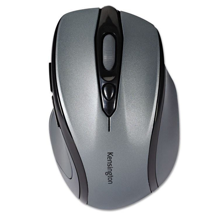 Kensington Pro Fit Mid-Size Wireless Mouse, 2.4 GHz Frequency/30 ft Wireless Range, Right Hand Use, Gray (KMW72423)