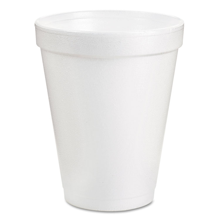 Dart Foam Drink Cups, 8 oz, White, 25/Pack (DCC8J8BG)
