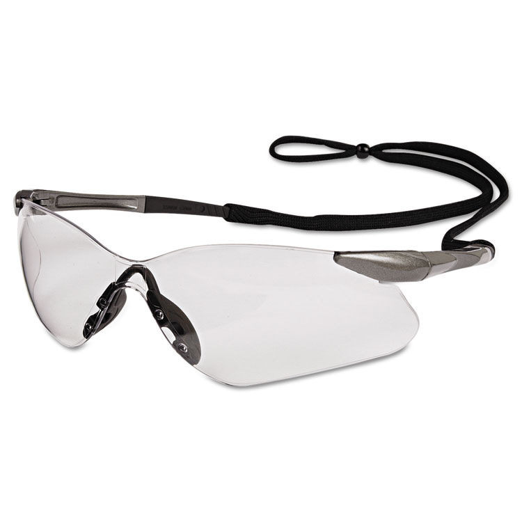 KleenGuard V30 Nemesis VL Safety Glasses, Gunmetal Frame, Clear Lens (ANS20470)