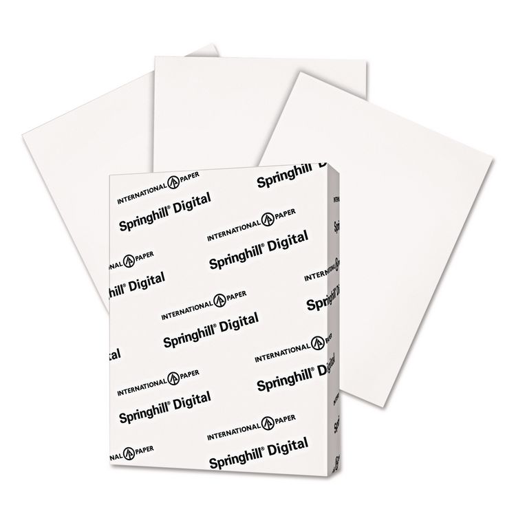 Springhill Digital Index White Card Stock, 92 Bright, 90 lb Index Weight, 8.5 x 11, White, 250/Pack (SGH015101)