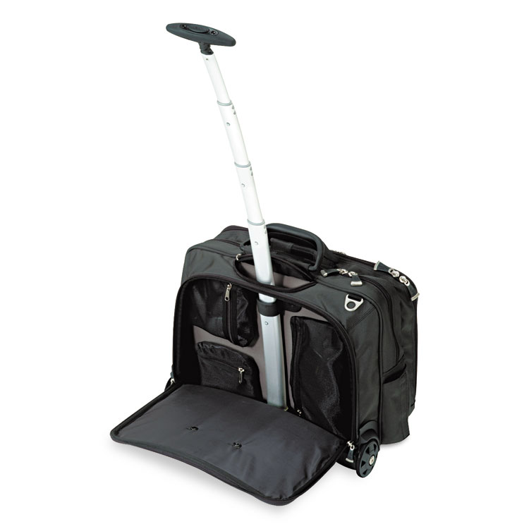 Kensington Contour Rolling Laptop Case, Fits Devices Up to 17", Ballistic Nylon, 17.5 x 9.5 x 13, Black (KMW62348)