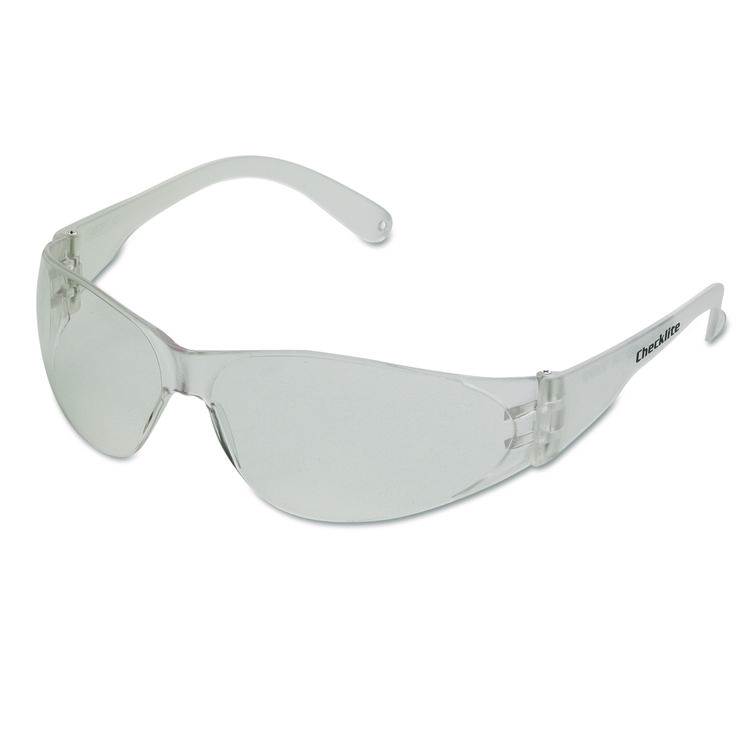 MCR Safety Checklite Safety Glasses, Clear Frame, Anti-Fog Lens (CRWCL110AF)