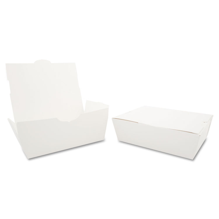 SCT ChampPak Carryout Boxes, #3, 7.75 x 5.5 x 2.5, White, Paper, 200/Carton (SCH0743)
