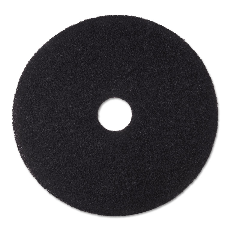 3M Low-Speed Stripper Floor Pad 7200, 20" Diameter, Black, 5/Carton (MMM08382)