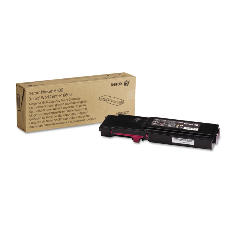 Xerox 106R02226 High-Yield Toner, 6,000 Page-Yield, Magenta (XER106R02226)