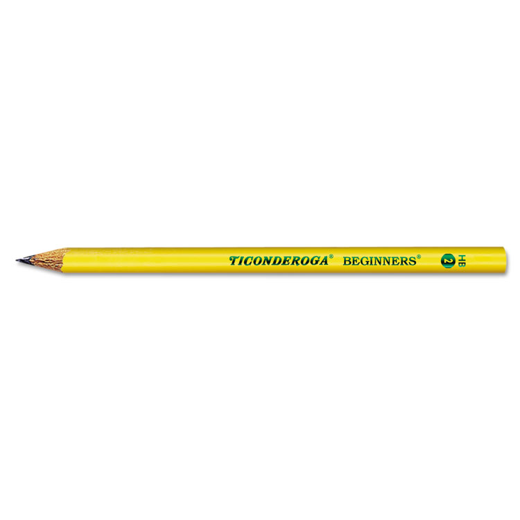 Ticonderoga Ticonderoga Beginners Woodcase Pencil with Microban, HB (#2), Black Lead, Yellow Barrel, Dozen (DIX130800002)
