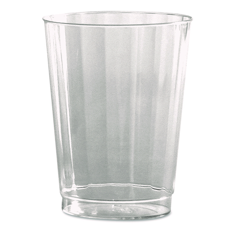 Classic Classic Crystal Plastic Tumblers, 10 oz, Clear, Fluted, Tall, 20/Pack, 12 Packs/Carton (WNACC10240)