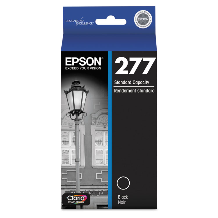 Epson T277120-S (277) Claria Ink, 240 Page-Yield, Black (EPST277120S)