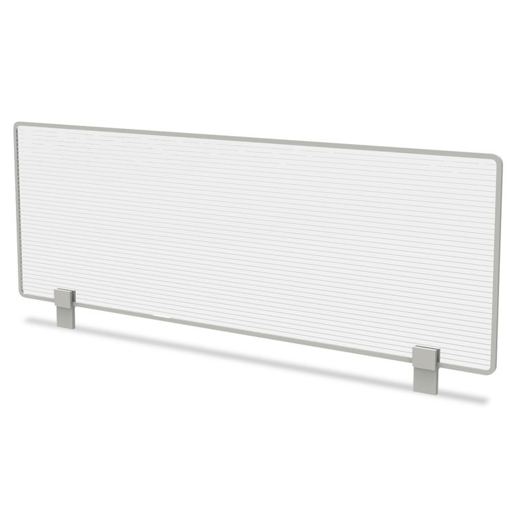 Linea Italia Trento Line Dividing Panel, Polycarbonate, 47.13w x 1.75d x 15.5h, Translucent (LITTR721)