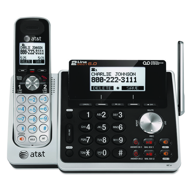 AT&T TL88102 Cordless Digital Answering System, Base and Handset (ATTTL88102)