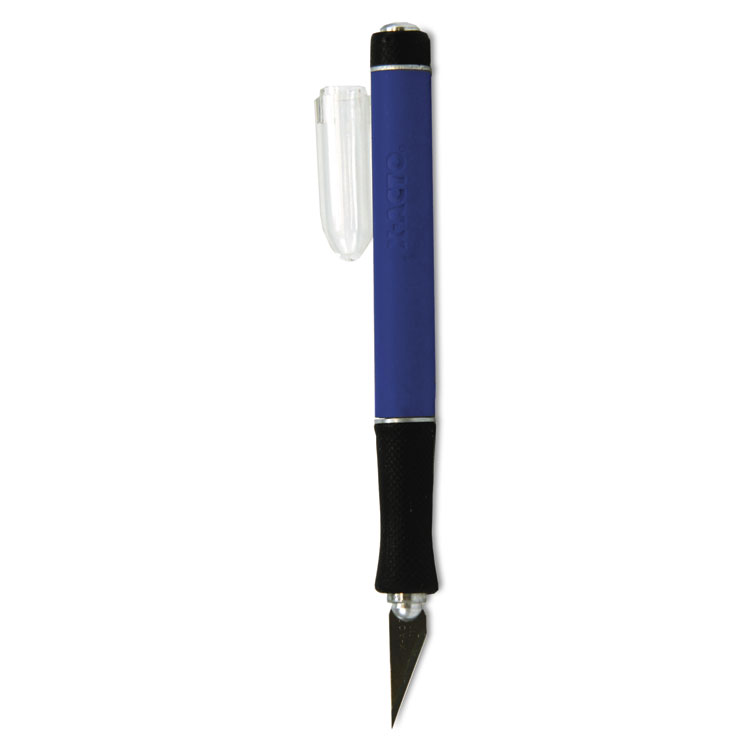 X-ACTO X3000 Rubber-Barrel Hobby Knife, (3) #11 Blades, 4.5" Aluminum/Rubber Handle, Black (EPIX3730Q)