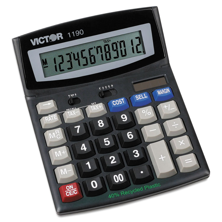 Victor 1190 Executive Desktop Calculator, 12-Digit LCD (VCT1190)