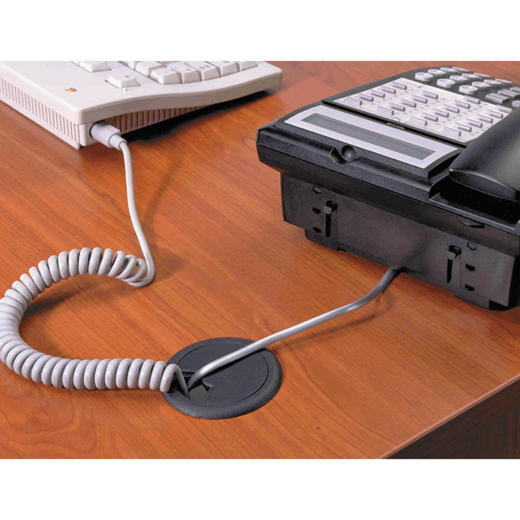 Cord Away Grommet, Adjustable, 2.38" Diameter, Black (MAS00202)