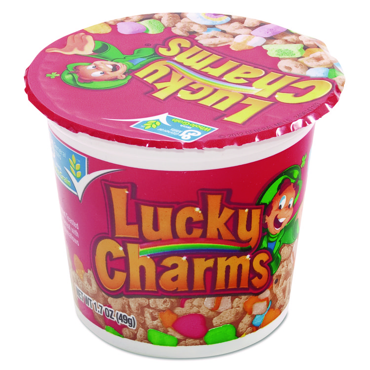 General Mills Lucky Charms Cereal, Single-Serve 1.73 oz Cup, 6/Box (AVTSN13899)