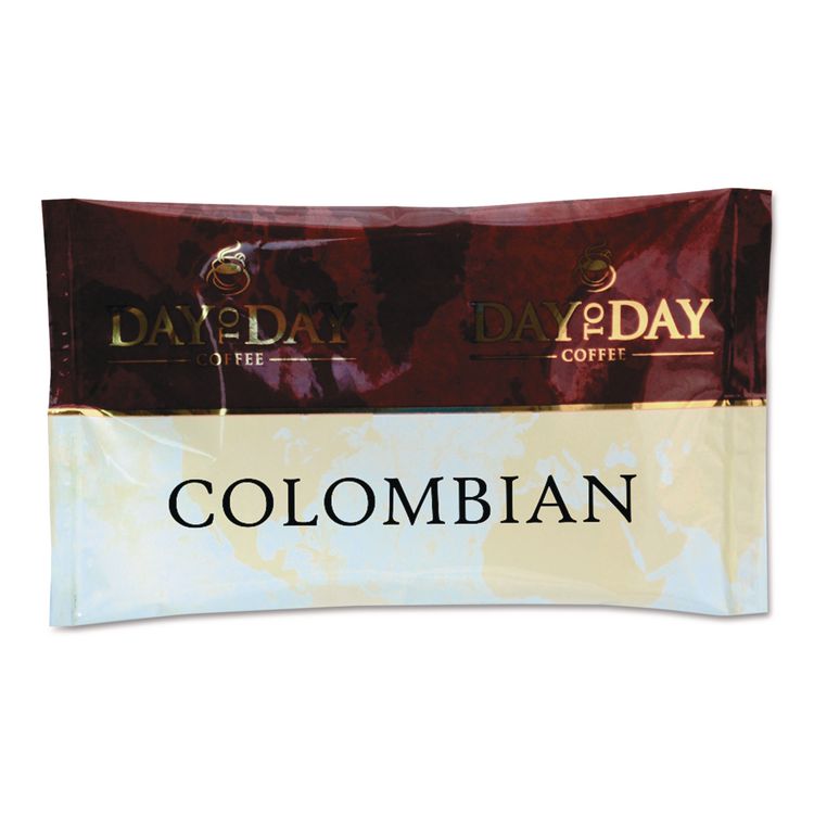 Day to Day Coffee 100% Pure Coffee, Colombian Blend, 1.5 oz Pack, 42 Packs/Carton (PCO23001)
