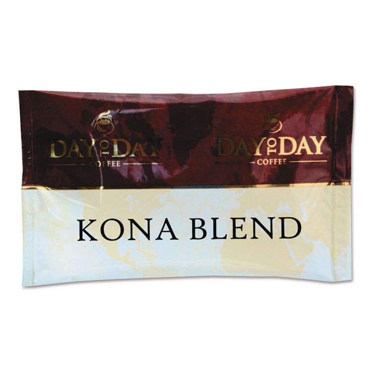 Day to Day Coffee 100% Pure Coffee, Kona Blend, 1.5 oz Pack, 42 Packs/Carton (PCO23002)