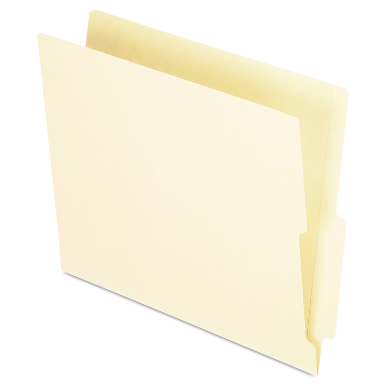 Pendaflex Manila End Tab Folders, 9.5" High Front, Straight 2-Ply Tabs, Letter Size, Manila, 100/Box (PFXH114D)