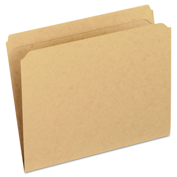 Pendaflex Dark Kraft File Folders with Double-Ply Top, Straight Tabs, Letter Size, 0.75" Expansion, Brown, 100/Box (PFXRK152)