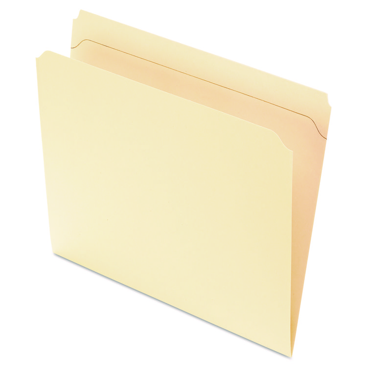 Pendaflex Reinforced Top File Folders, Straight Tabs, Letter Size, Manila, 100/Box (PFXR752)