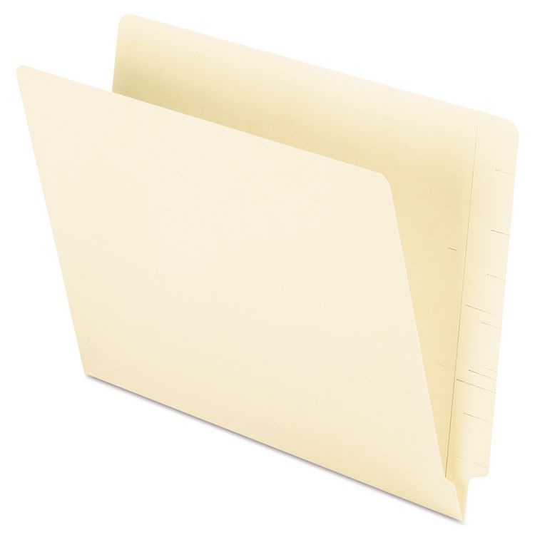 Pendaflex Manila End Tab Folders, 9.5" High Front, Straight 2-Ply Tabs, Letter Size, Manila, 100/Box (PFXH110D)