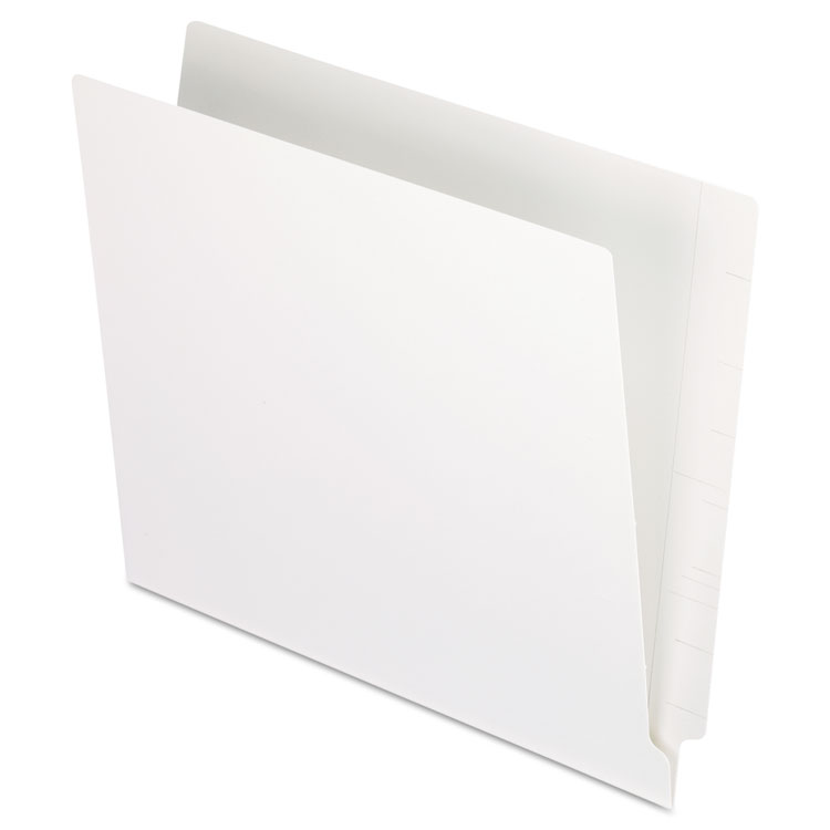 Pendaflex Colored End Tab Folders with Reinforced Double-Ply Straight Cut Tabs, Letter Size, 0.75" Expansion, White, 100/Box (PFXH110DW)