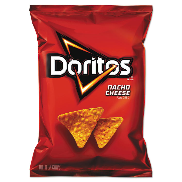Doritos Nacho Cheese Tortilla Chips, 1.75 oz Bag, 64/Carton (LAY44375)