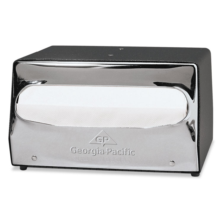 Georgia Pacific Professional MorNap Tabletop Napkin Dispenser, 7.9 x 11.5 x 4.9, Black/Chrome (GPC51202CT)