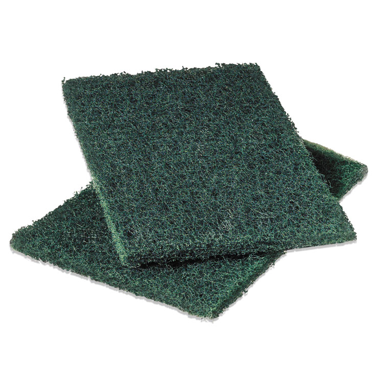 Scotch-Brite PROFESSIONAL Heavy-Duty Scouring Pad 86, 6 x 9, Green, Dozen (MMM86)