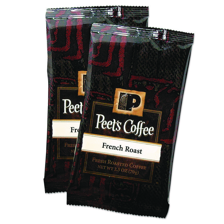 Peet's Coffee & Tea Coffee Portion Packs, French Roast, 2.5 oz Frack Pack, 18/Box (PEE504914)