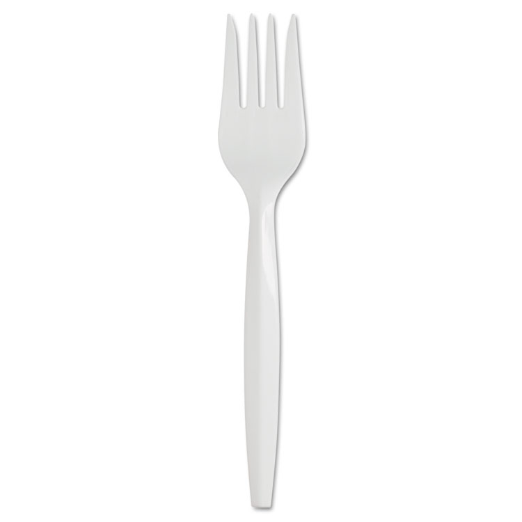 Dixie SmartStock Plastic Cutlery Refill, Series-B, Mediumweight Fork, White, 40/Pack, 24 Packs/Carton (DXESSF21P)
