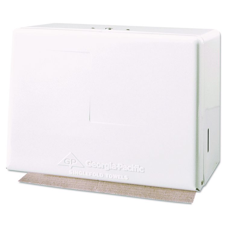 Georgia Pacific Professional Space Saver Singlefold Towel Dispenser, Steel, 11.63 x 6.63 x 8.13, White (GPC56701)