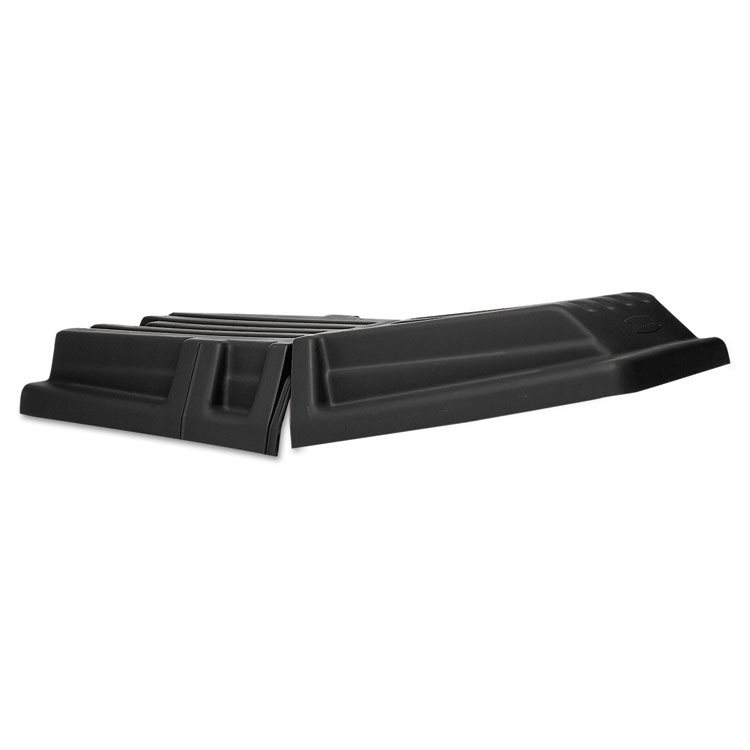 Rubbermaid Commercial Hinged Tilt Truck Lid, For 0.5 Cubic Yard Tilt Trucks, Rectangular, 28.5w x 56.5d x 9h, Black (RCP1307BLA)