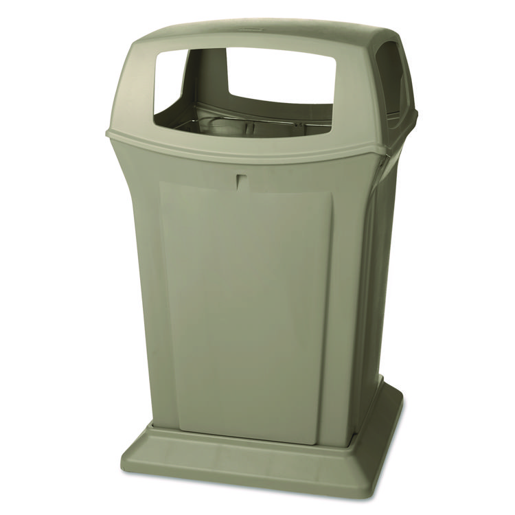 Rubbermaid Commercial Ranger Fire-Safe Container, 45 gal, Structural Foam, Beige (RCP917388BEI)