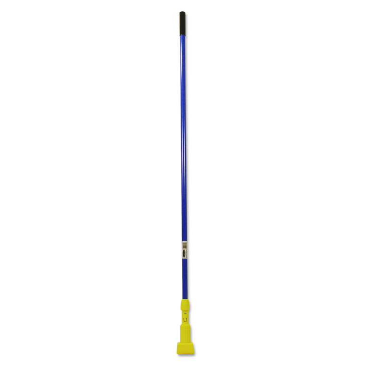 Rubbermaid Commercial Gripper Fiberglass Mop Handle, 1" dia x 60", Blue/Yellow (RCPH246BLU)