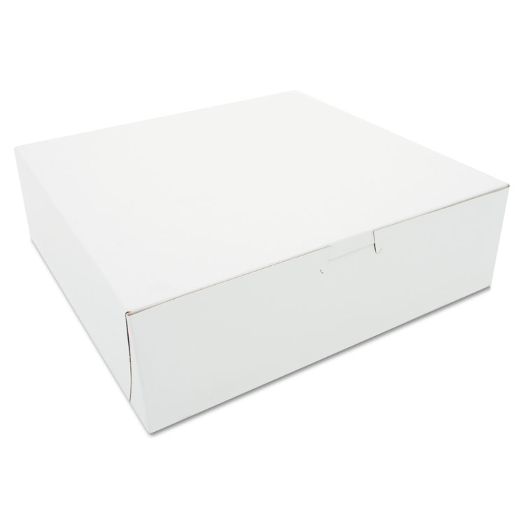 SCT White One-Piece Non-Window Bakery Boxes, 10 x 10 x 3, White, Paper, 200/Carton (SCH0971)