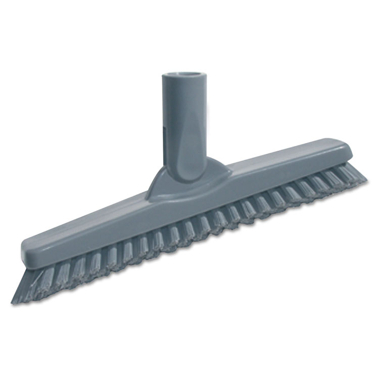 Unger SmartColor Swivel Corner Brush, Black Polypropylene Bristles, 8.83" Brush, Gray Plastic Handle (UNGCB20G)