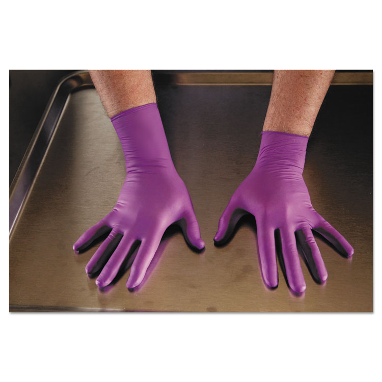 Kimtech PURPLE NITRILE Exam Gloves, Powder-Free, Large, 6 mil Thick, 12" Long, Purple, 500/Carton (ANS50603)