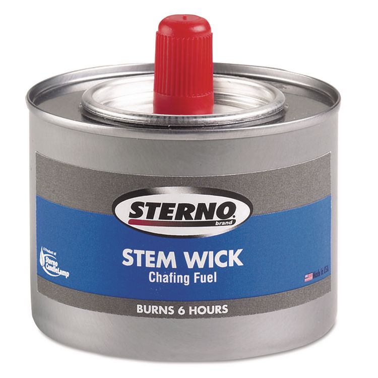 Sterno Chafing Fuel Can With Stem Wick, Methanol, 6 Hour Burn, 1.89 g, 24/Carton (STE10102)