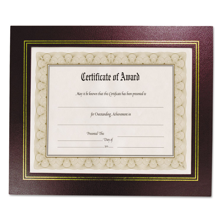 NuDell Leatherette Document Frame, 8.5 x 11, Burgundy, Pack of Two (NUD21200)